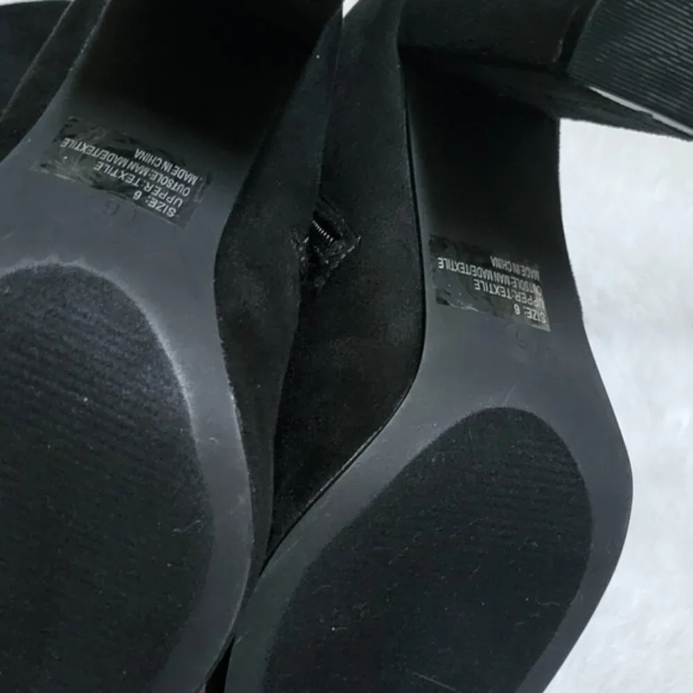 NWT New York & Company Faux Suede Tall Heeled Monia Boot - Picture 6 of 13